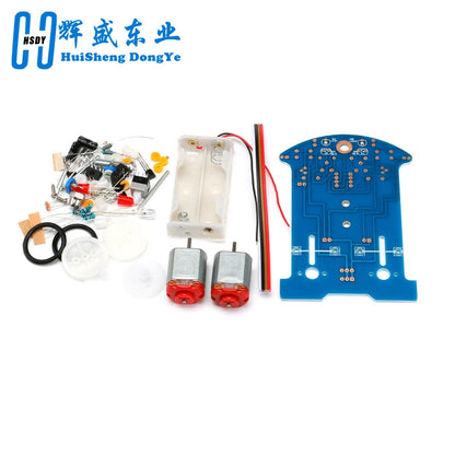 D2-5 Intelligent Track Car Electronic Production DIY Kit Line Patrol Car Welding Practice Circuit Board