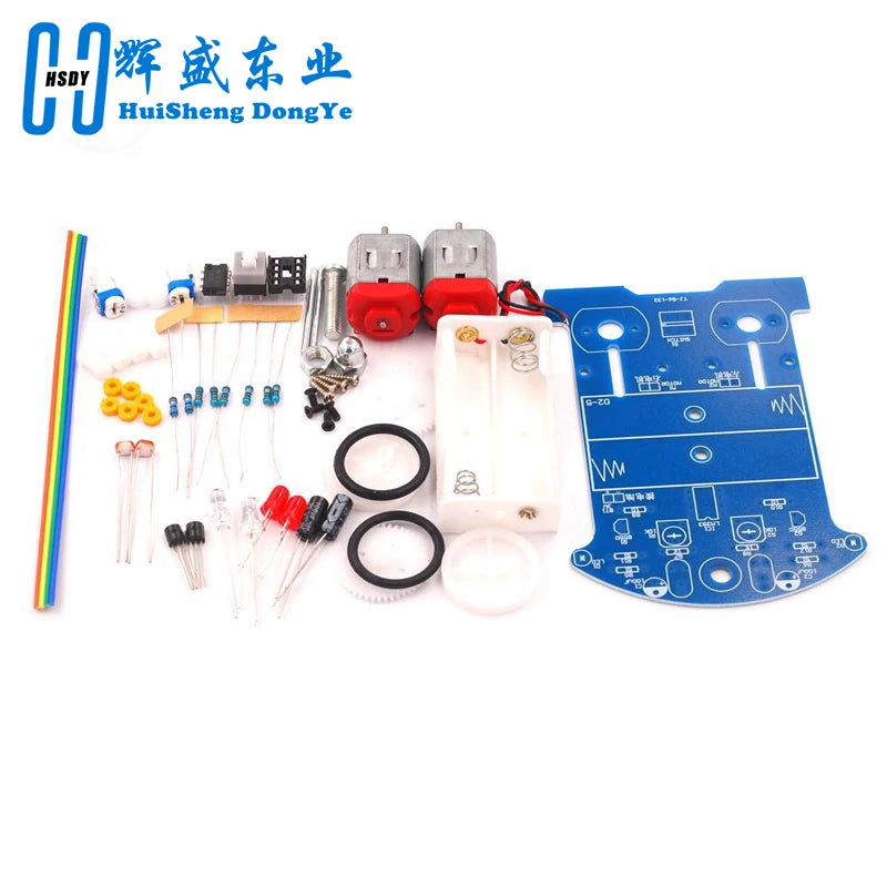 D2-5 Intelligent Track Car Electronic Production DIY Kit Line Patrol Car Welding Practice Circuit Board