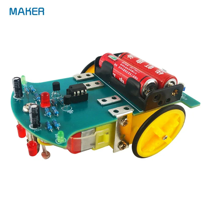 D2-7 Intelligent Tracking Car Kit Tracking Line Intelligent Car Electronics DIY Welding Production of Spare Parts