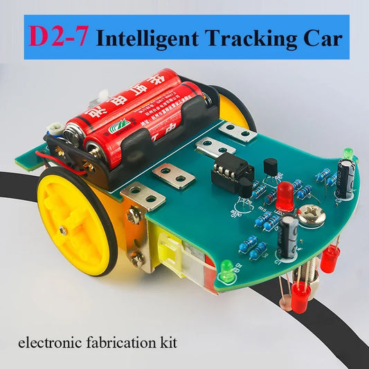 D2-7 Intelligent Tracking Car Kit Tracking Line Intelligent Car Electronics DIY Welding Production of Spare Parts