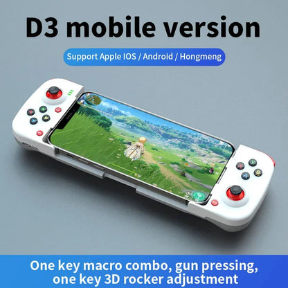 D3 gamepad mobile phone controller with expandable game Joystick support for Android/iOS/Hongmeng mobile Gaming controllers