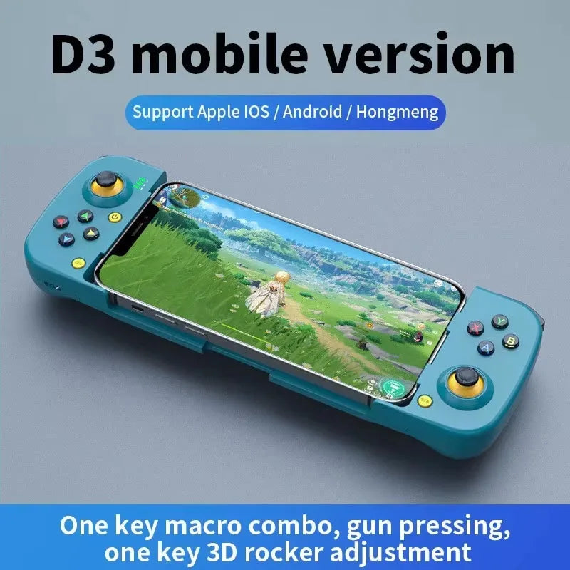 D3 gamepad mobile phone controller with expandable game Joystick support for Android/iOS/Hongmeng mobile Gaming controllers