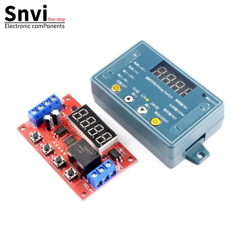 DC 5V 12V 24V 10A Adjustable Time Delay Relay Module LED Digital Timming Relay Timer Delay Trigger Switch Timer Control Switch