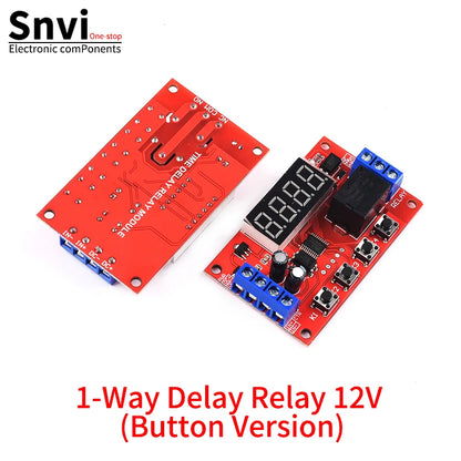 DC 5V 12V 24V 10A Adjustable Time Delay Relay Module LED Digital Timming Relay Timer Delay Trigger Switch Timer Control Switch