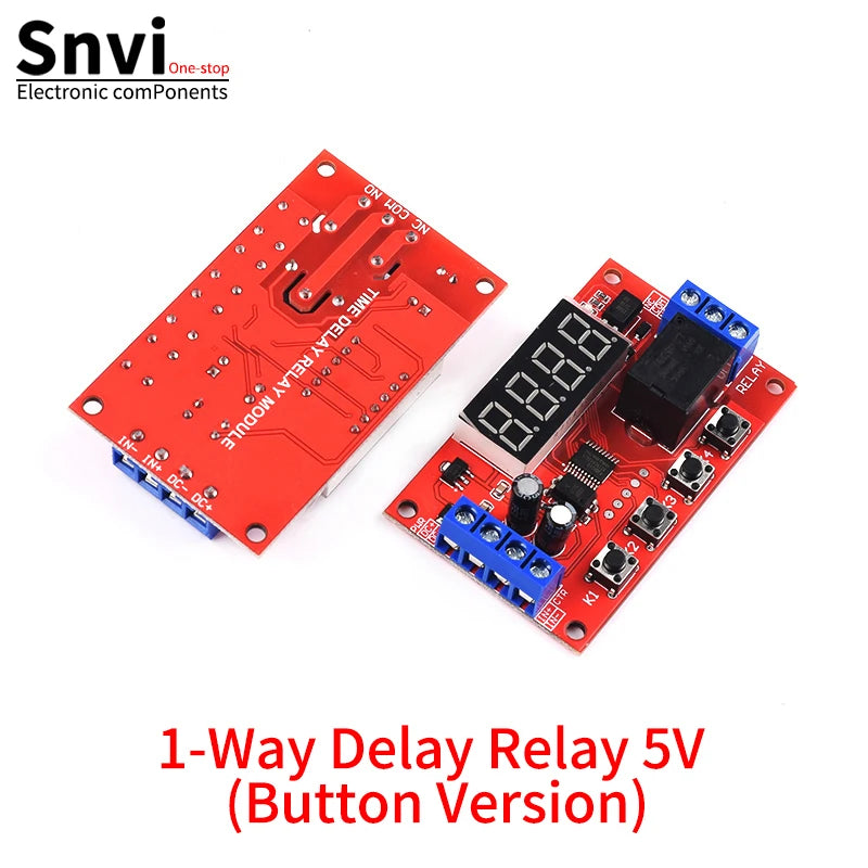 DC 5V 12V 24V 10A Adjustable Time Delay Relay Module LED Digital Timming Relay Timer Delay Trigger Switch Timer Control Switch