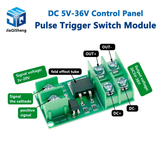 DC 5V-36V Electronic Pulse Trigger Switch Control Panel MOS FET Field Effect Module Driver for LED Motor Pump