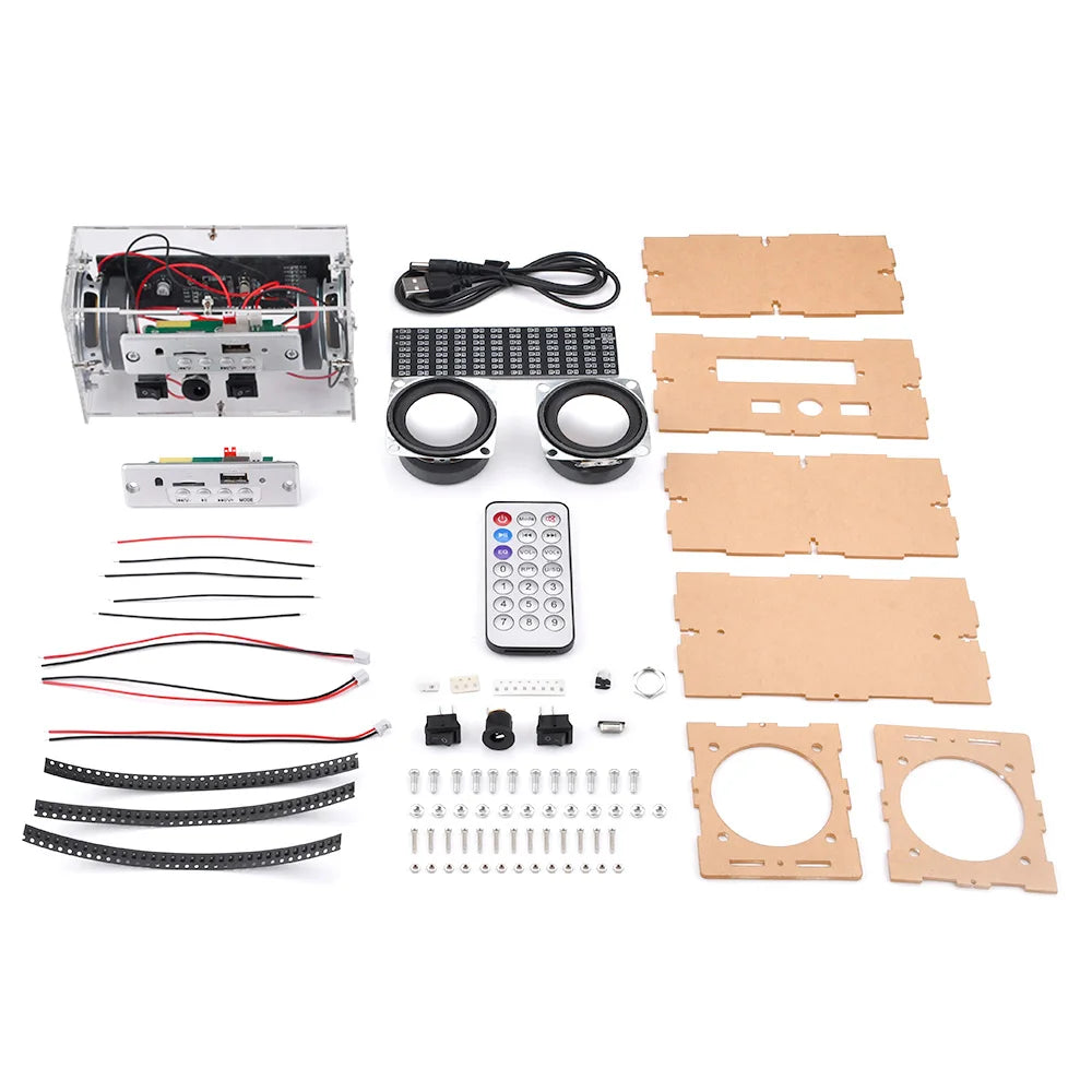 DC3.7-5V DIY Bluetooth Speaker Kit Electronics Flash the lights along to the music DIY Sound Soldering Electronic Kit Speakers