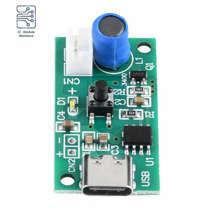 DC5V USB Mini Humidifier Electronic Mist Module Driver Circuit Board Nebuliser Mist TYPE-C Universal Humidification Module