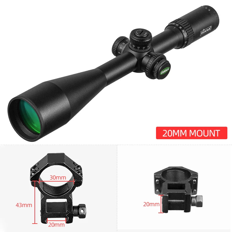 DIANA 10-40X56 Scope SFIR FFP Scope First Focal Plane Scope Hunting Riflescopes Red Illuminated Shooting Optical Sight