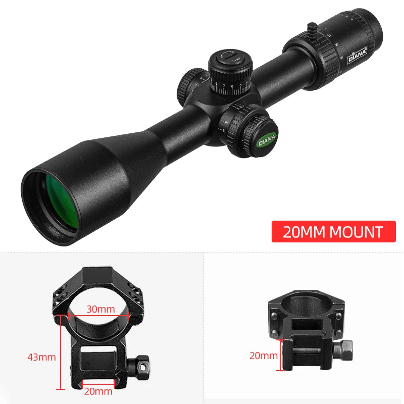 DIANA 4-16x50 SFIR FFP Scope First Focal Plane Scope Hunting Riflescopes Red Illuminated Shooting Optical Sights