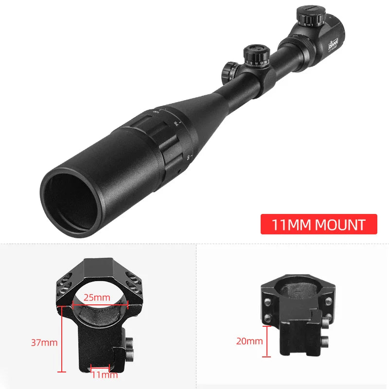 DIANA 4.5-18X50 Aoe Riflescope Adjustable Green Red Dot Cross Hunting Light Tactical Scope Reticle Optical Rifle Scope