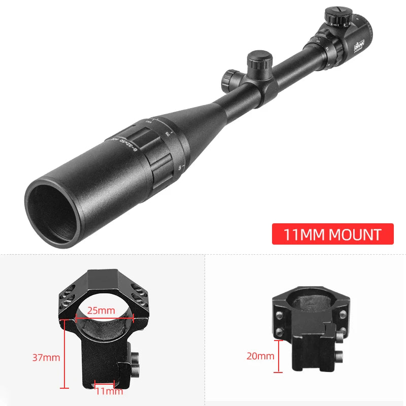 DIANA 8-32X50 Tactical Rifle Optics Red Dot Green Sniper Scope Compact Hunting Riflescope Collimator Cross rifle sniper Sight