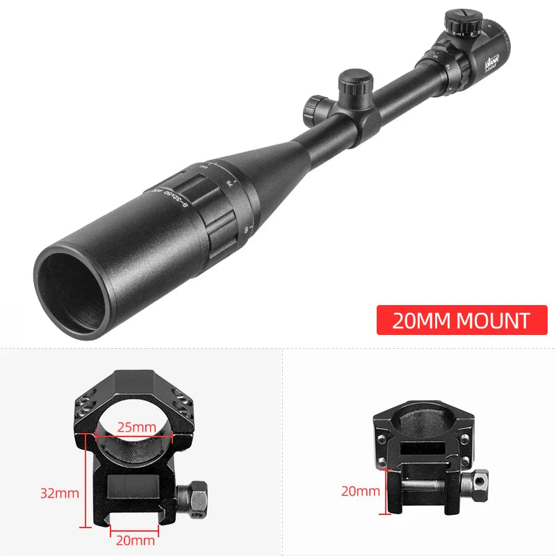 DIANA 8-32X50 Tactical Rifle Optics Red Dot Green Sniper Scope Compact Hunting Riflescope Collimator Cross rifle sniper Sight