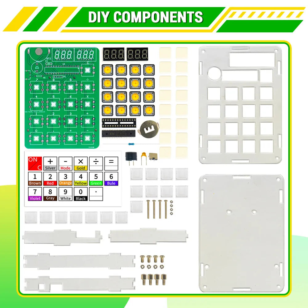 DIY Calculator Electronic Production Kit LED Digital Tube Display With Shell Single-chip Microcomputer Welding Practice Kit