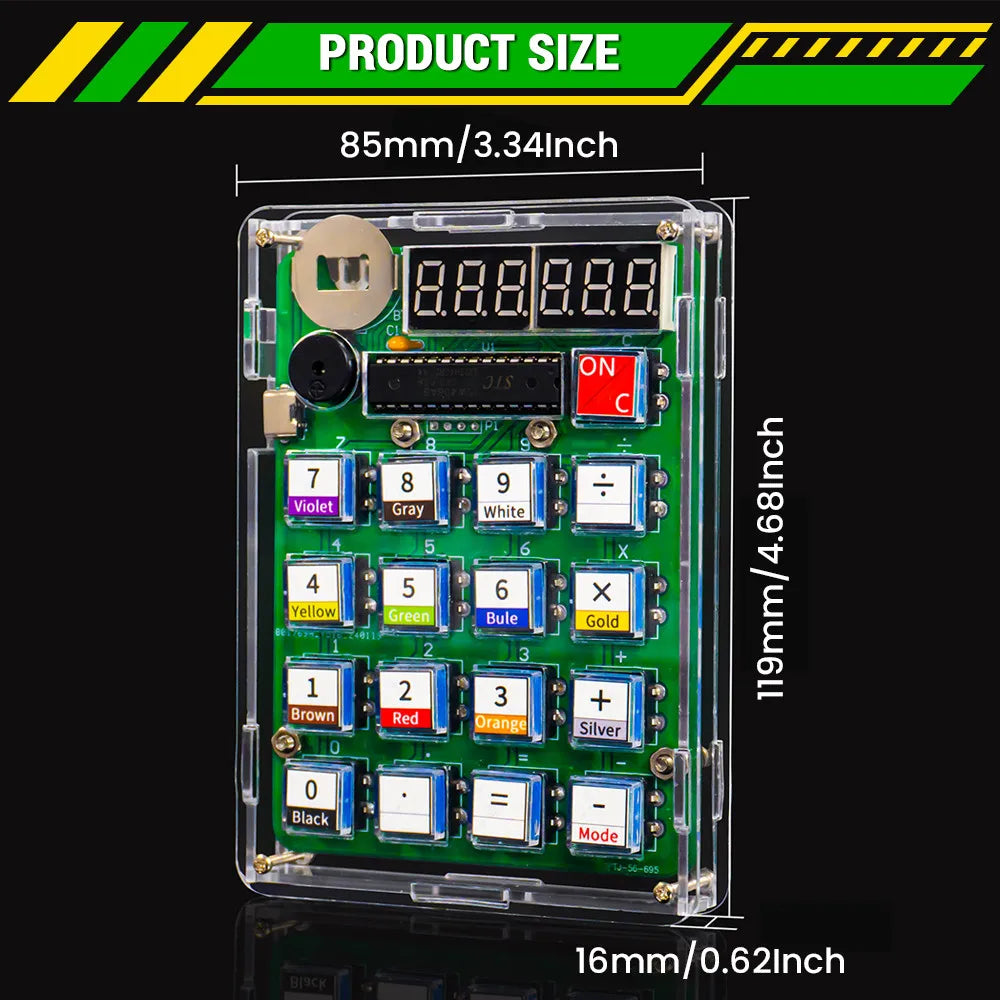 DIY Calculator Electronic Production Kit LED Digital Tube Display With Shell Single-chip Microcomputer Welding Practice Kit