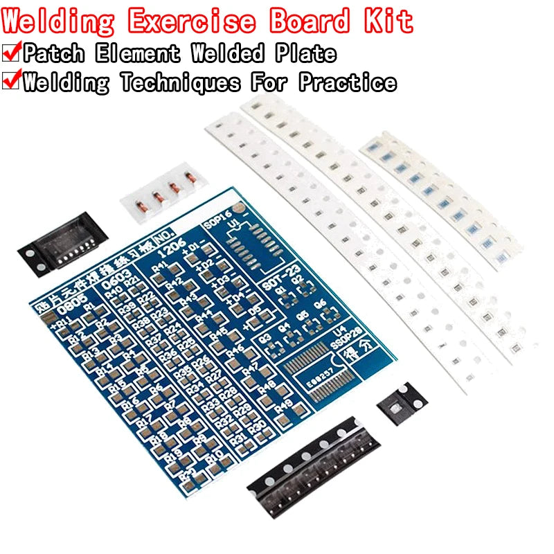 DIY Circuit Board PCB SMT SMD Soldering Practice Board DIY Kit Fanny Skill Training Electronic Suit 77PCS components