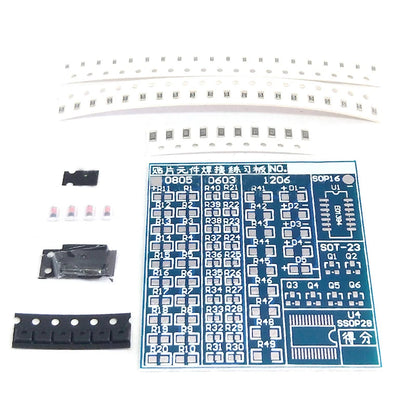 DIY Circuit Board PCB SMT SMD Soldering Practice Board DIY Kit Fanny Skill Training Electronic Suit 77PCS components