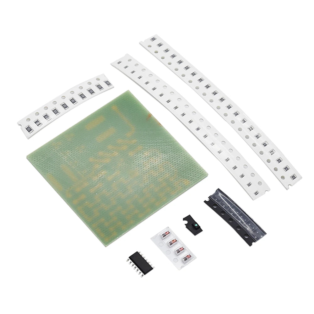 DIY Circuit Board PCB SMT SMD Soldering Practice Board DIY Kit Fanny Skill Training Electronic Suit 77PCS components