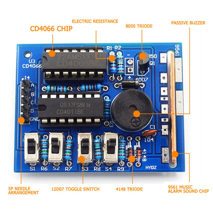 DIY Electronic 16 Music Sound Box DIY Kit Module Soldering Practice Learning Kits for Arduino