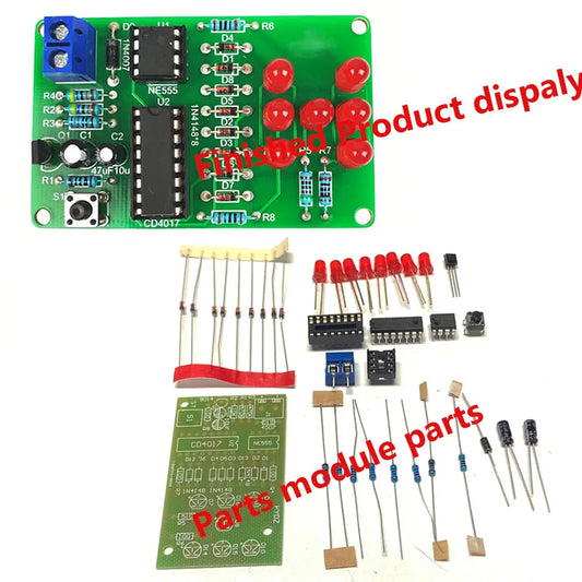 DIY Electronic Dice Kit LED Color Soldering Practice with Reverse Connection Protection Fun to Make Diy Electronic Loose Parts