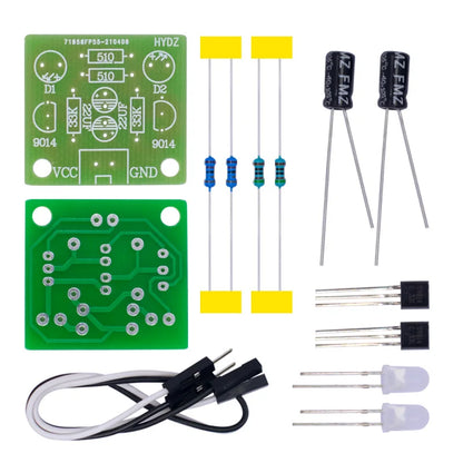 DIY Electronic Kit 5MM LED Simple Flash Light Circuit Simple Flashing Leds Circuit Board Production Suite For Soldering Practice