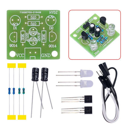 DIY Electronic Kit 5MM LED Simple Flash Light Circuit Simple Flashing Leds Circuit Board Production Suite For Soldering Practice