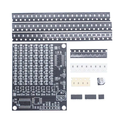 DIY Electronic Kit 64 SMD LED Patch Matrix Advertising Screen Soldering Project Practice For STEM School Student Education