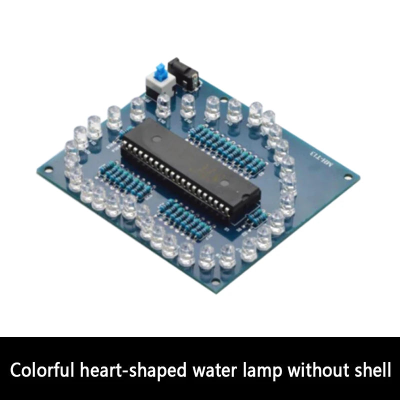 DIY Electronic Kit Heart Shape Colorful Glare LED RGB Module Love Water Light STC89C52 51 Single Chip Microcomputer For Arduino