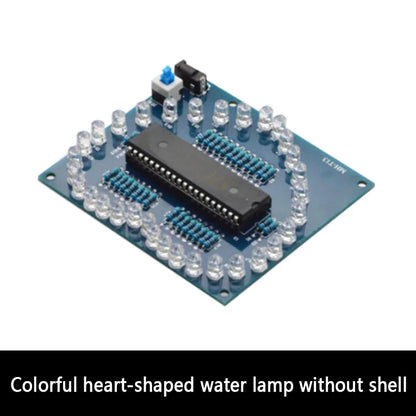 DIY Electronic Kit Heart Shape Colorful Glare LED RGB Module Love Water Light STC89C52 51 Single Chip Microcomputer For Arduino