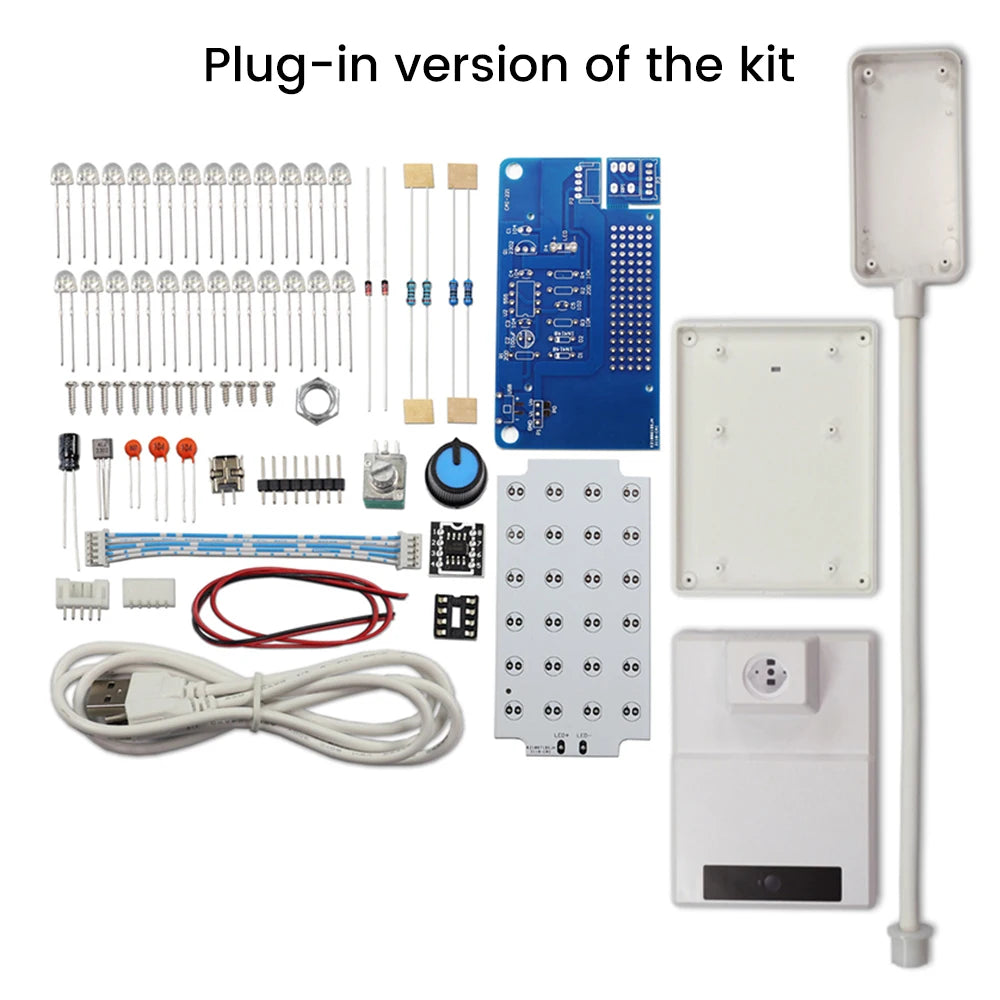 DIY Electronic Kit NE555 LED Table Lamp Dimmer Light PWM Circuit Assemble Soldering Practice Diy Soldering Project for Student