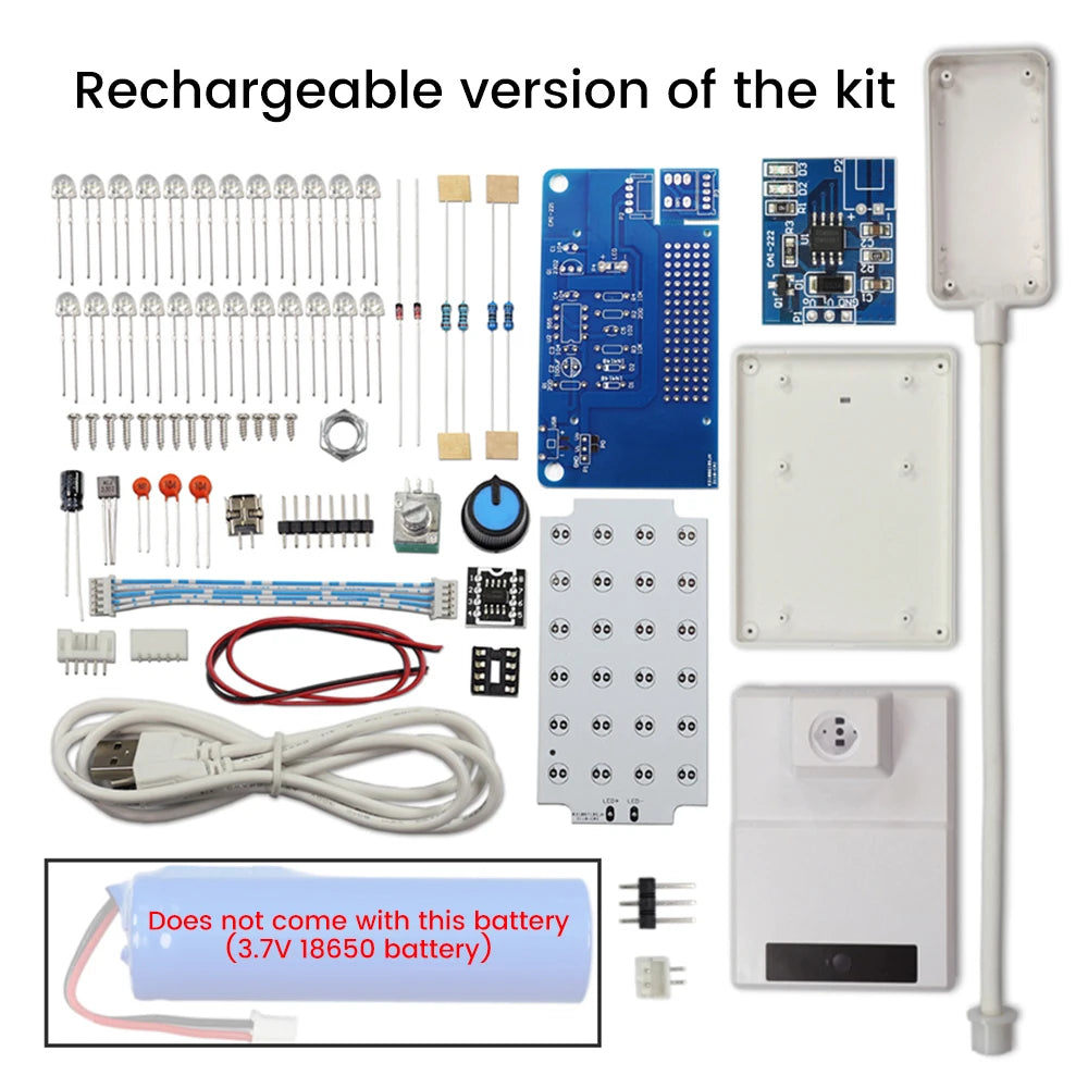 DIY Electronic Kit NE555 LED Table Lamp Dimmer Light PWM Circuit Assemble Soldering Practice Diy Soldering Project for Student