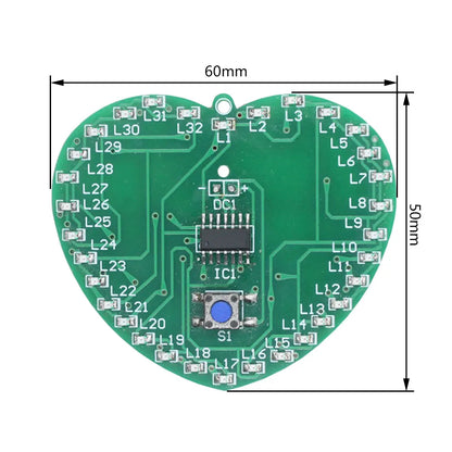 DIY Electronic Kit SMD LED Microcontroller 32 Flashing Light  Soldering Project Practice Component Welding Suite