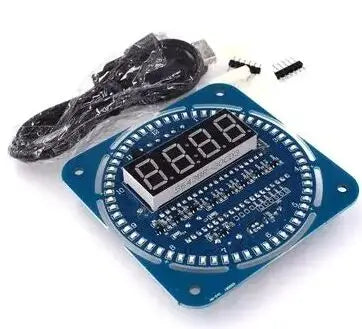 DIY Electronic clock Digital LED Display Module Alarm Electronic Digital Clock Kit 51 SCM Learning Board 5V DS1302