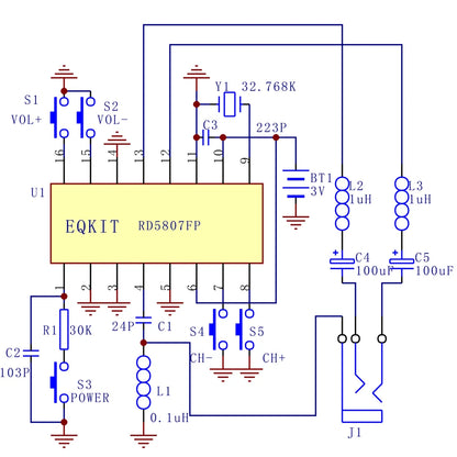 DIY Kit FM Stereo Radio Receiver Module with Earphone Adjustable 76-108MHz Wireless Receiver DIY Electronics Soldering Practice