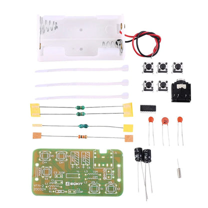 DIY Kit FM Stereo Radio Receiver Module with Earphone Adjustable 76-108MHz Wireless Receiver DIY Electronics Soldering Practice