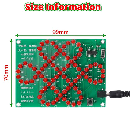 DIY LED Electronic Kit Chinese Knotting Water Lamp Soldering Project Practice Component Welding For School Student STEM Learning