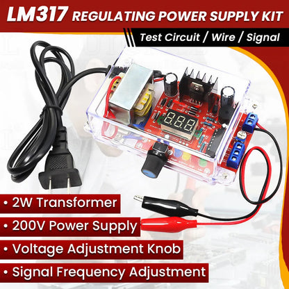 DIY LM317 Adjustable Regulated Voltage 220V to 1.25V-12.5V Step-down Power Supply Module Learning DIY Electronic Kit