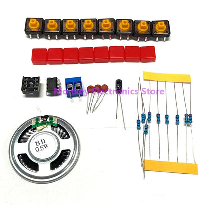 DIY NE555 Electronic Piano Loose Parts Eight Note Electronic Piano Electronic Building Kit DIY Fun Building