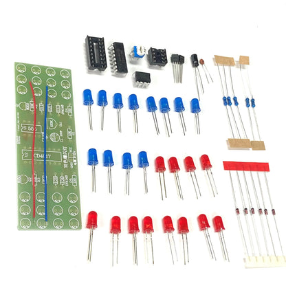 DIY Red Blue Double Color Flashing Lights Kit Strobe NE555 CD4017 Practice Learning DIY Kits Electronic Suite