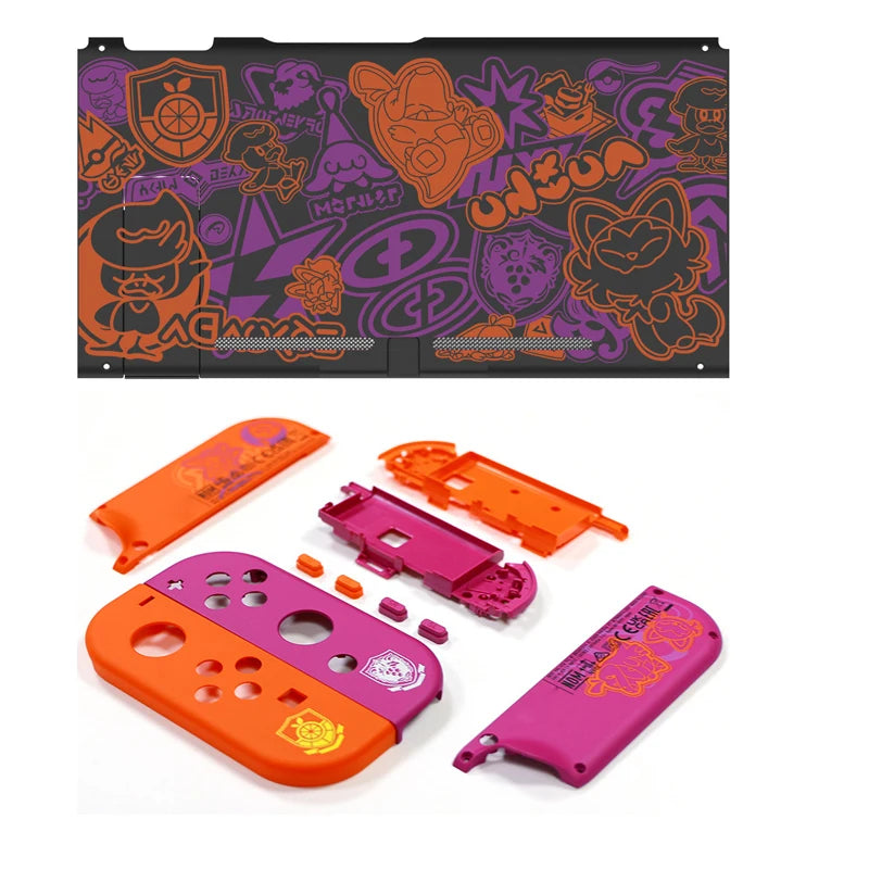 DIY Replacement Housing Shell For Nintendo Switch NS Limited Joy-con Back shell Case Cover DIY For PM Scarlet and Violet