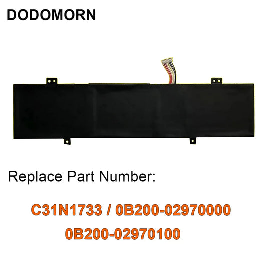 PC DODOMORN 11.55V 42Wh C31N1733 Laptop Battery For Asus VivoBook Flip 14 TP412UA TP412FA Series 0B200-02970000 0B200-02970100