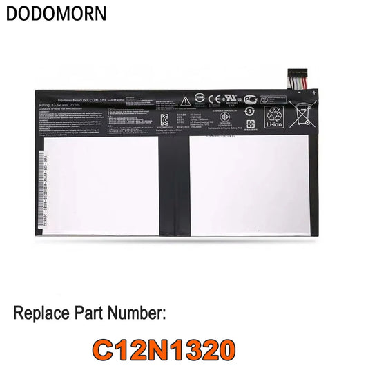 PC DODOMORN New Laptop Battery C12N1320 For Asus Transmer Book T100 T100T T100TA T100TA-C1 Series 3.85V 31WH