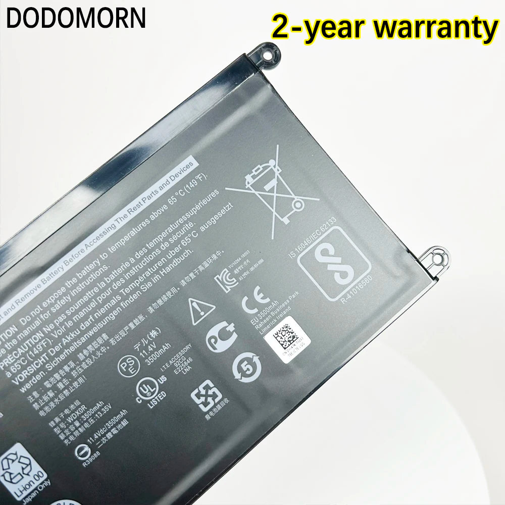 PC DODOMORN WDX0R Laptop Battery For DELL Vostro 5468 5471 5568 Inspiron 17 5770 5767 5765 15 5584 5567 7560 3583 5538 5567 WDXOR