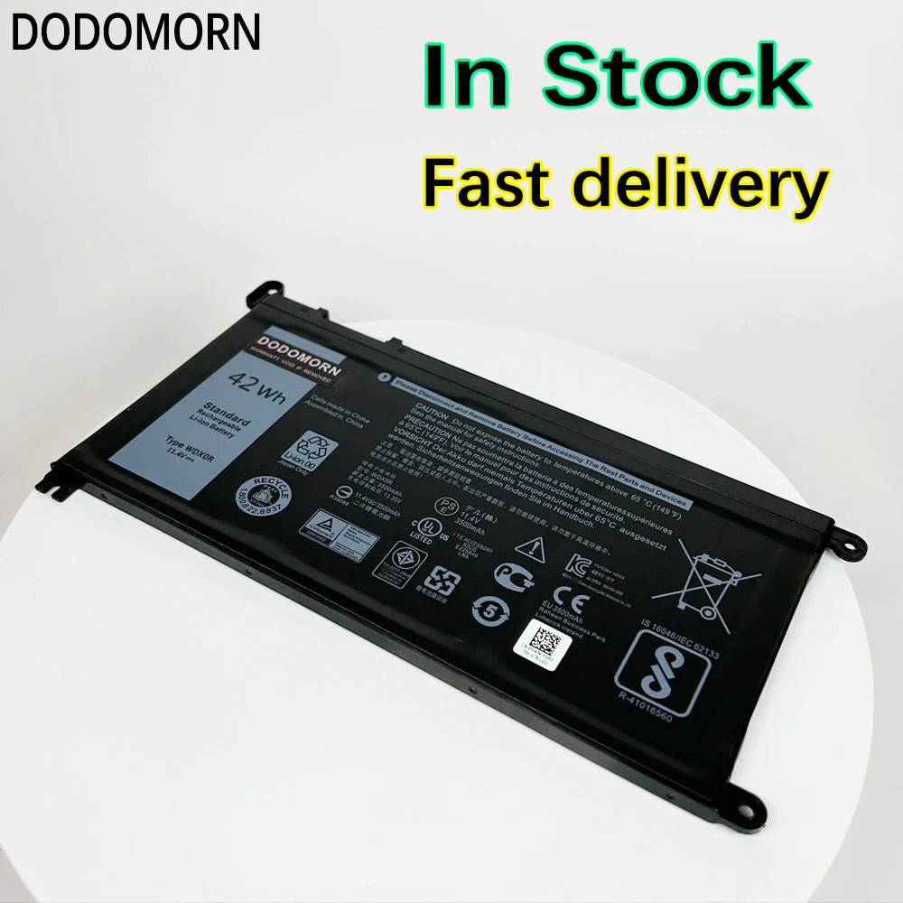 PC DODOMORN WDX0R Laptop Battery For DELL Vostro 5468 5471 5568 Inspiron 17 5770 5767 5765 15 5584 5567 7560 3583 5538 5567 WDXOR