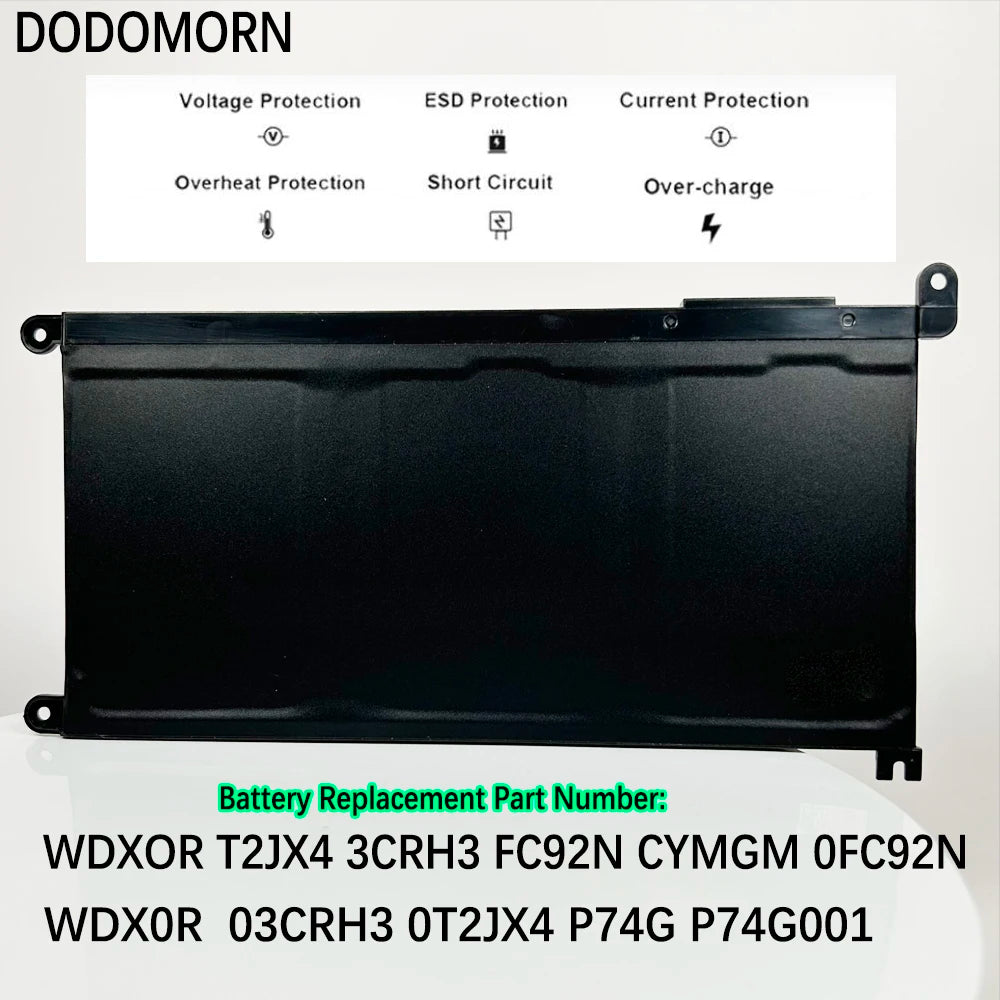 PC DODOMORN WDX0R Laptop Battery For DELL Vostro 5468 5471 5568 Inspiron 17 5770 5767 5765 15 5584 5567 7560 3583 5538 5567 WDXOR