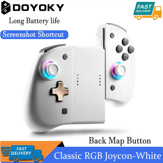 DOYOKY 2023 Edition Classic RGB Joycon  Nintendo Switch / OLED Automatic Wake-up Dual vibration 6-Axis Turbo Function Wireles