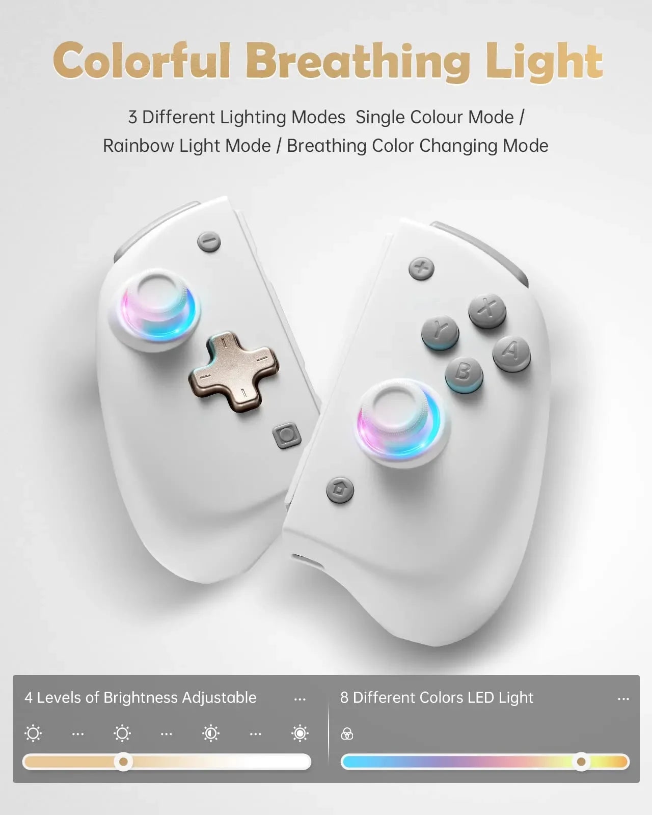 DOYOKY 2023 Edition Classic RGB Joycon  Nintendo Switch / OLED Automatic Wake-up Dual vibration 6-Axis Turbo Function Wireles