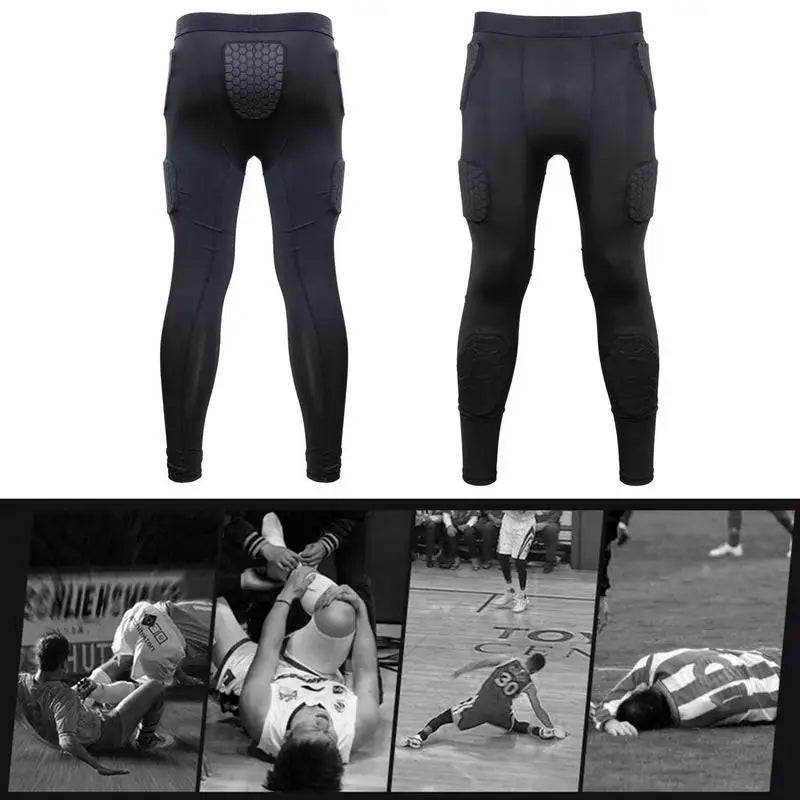 PC Damping Men's Safety Anti-Collision Pants Basketball Training Tights Leg