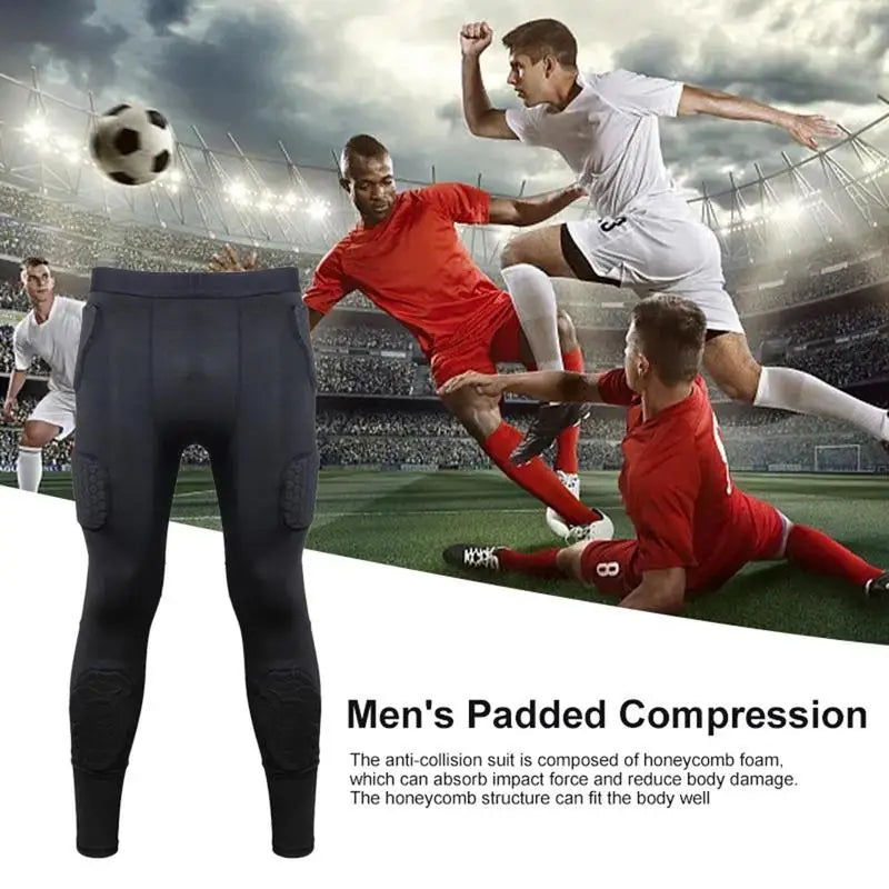 PC Damping Men's Safety Anti-Collision Pants Basketball Training Tights Leg