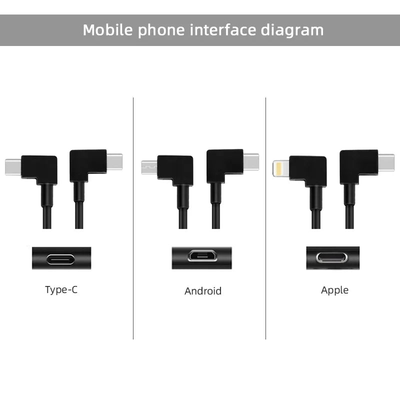 Date Cable  DJI NEO /AIR 3S RC-N3 Control Connect Phone Date Tablet Transmission Line Type C/IOS/Micro USB Drone Accessories